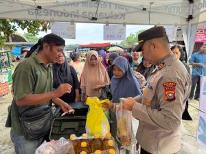 Menyambut Hari Kemerdekaan RI Ke 80 Tahun, Polsek Bukit Kapur Gelar Pasar Murah